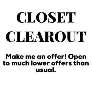 Cleaning out closet! Trying to sell a ton :)